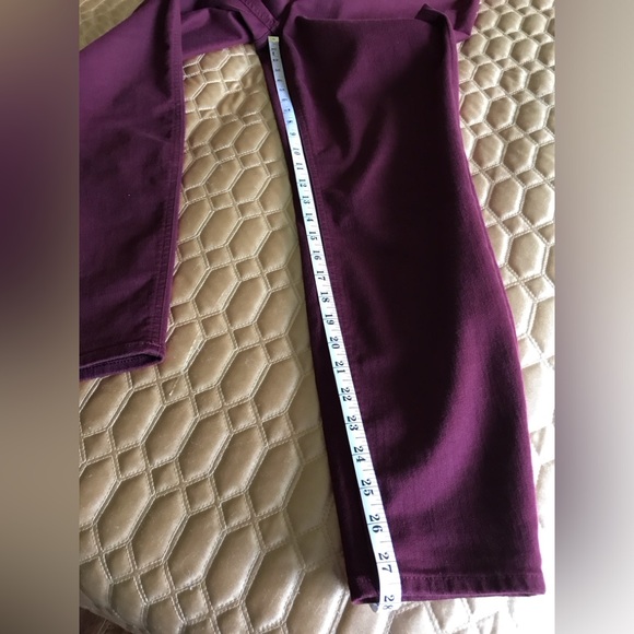 Talbots burgundy flawless five-pocket jeggings size 12 burgundy wine color. - Picture 7 of 12
